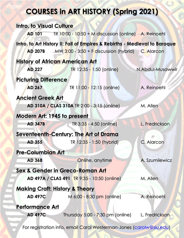 SIU (Southern Illinois University) Art History Courses (Spring 2021)
