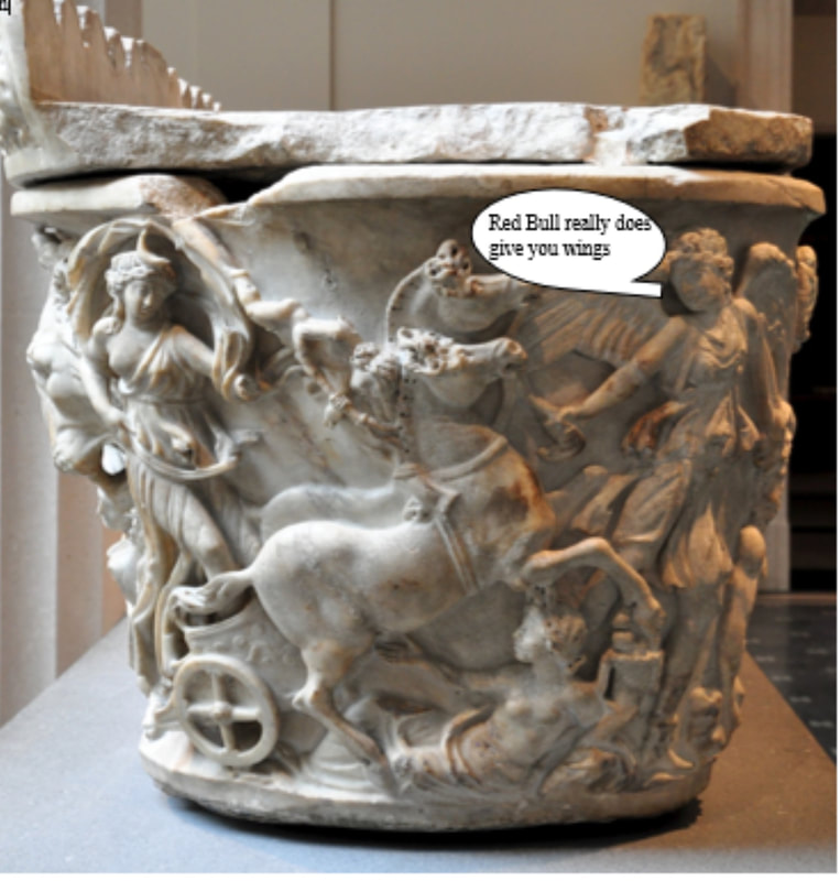 Sarcophagus with Selene and Endymion.  Ca. 210 AD.  Metropolitan Museum, NY.  Meme by Anna Monson.