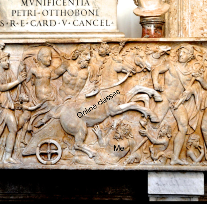 Sarcophagus with the rape of Persephone.  Ca. 230-240 AD.  Capitoline Museum, Rome.  Meme by Cheyenne Braswell.